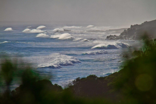 Thumping surf up and down the Margaret River coastline.