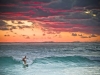 Local surfer enjoying an amazing winter sunset!